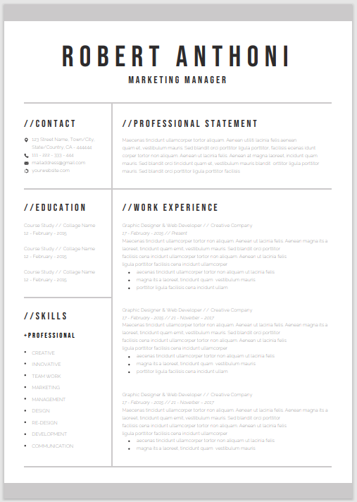 CXO resume