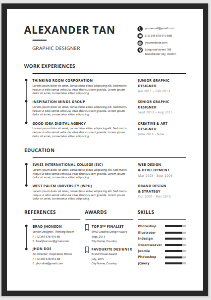 Graphic designer resume